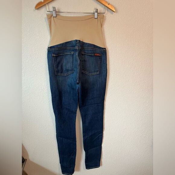 7 For All Mankind Blue and Beige Women Jeans - Picture 3 of 6